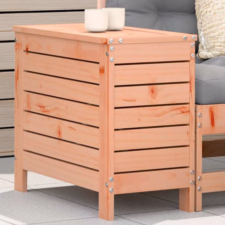 vidaXL Poggiapiedi da Giardino in Legno di Douglas Marrone L: 62 cm, P: 31,5 cm, H: 52 cm