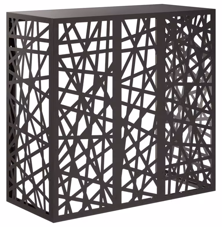 Coperchio per aria condizionata nero 110 x 50 x 105 cm acciaio
