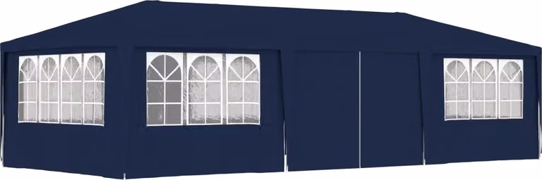 Gazebo Professionale con Pareti 4x9 m Blu 90 g/m²