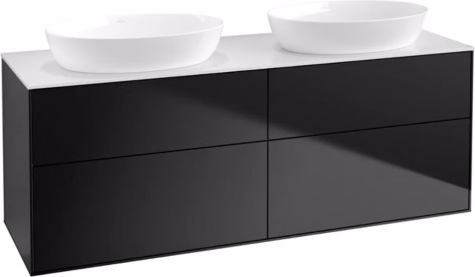 Mobiletto V&B Finion 160x60cm, piastra di copertura wh. m, laccato blu m