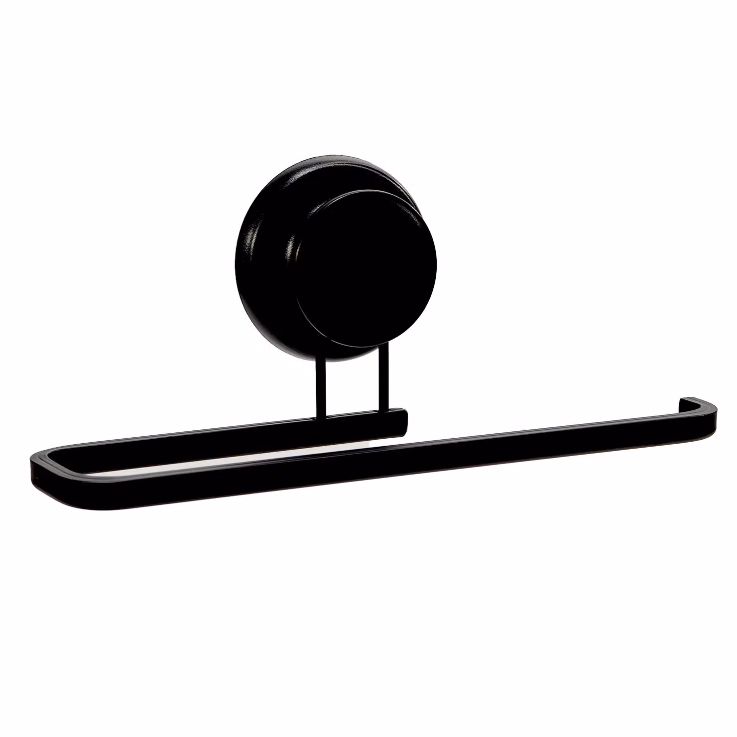 Porta asciugamani con ventosa in alluminio nero VESTIAMO CASA Linea Tahoma Black L: 24 cm, P: 11 cm, H: 8 cm