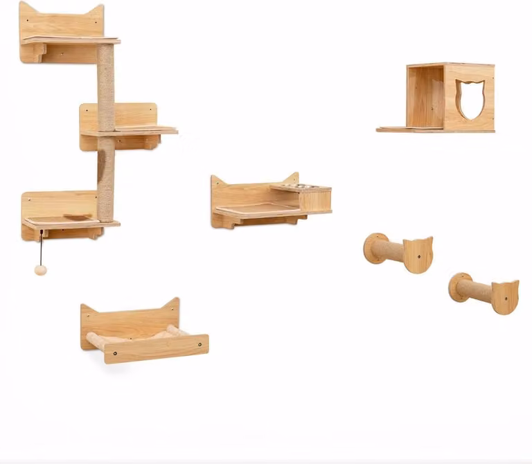 Set da arrampicata per gatti con amaca, tiragraffi e cuccia