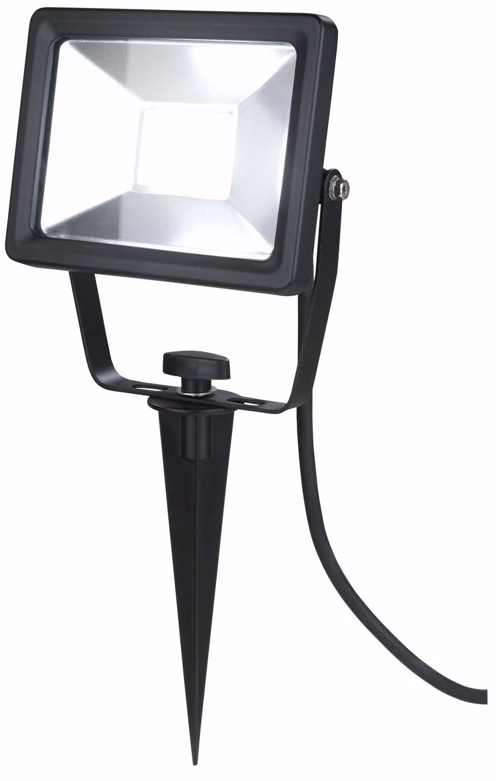 Goobay 59004 Faro per esterni a LED con picchetto a terra, 20 W, nero, 1,4 m - Soluzione illuminotecnica per ingressi di casa, vialetti di accesso, giardino & co.