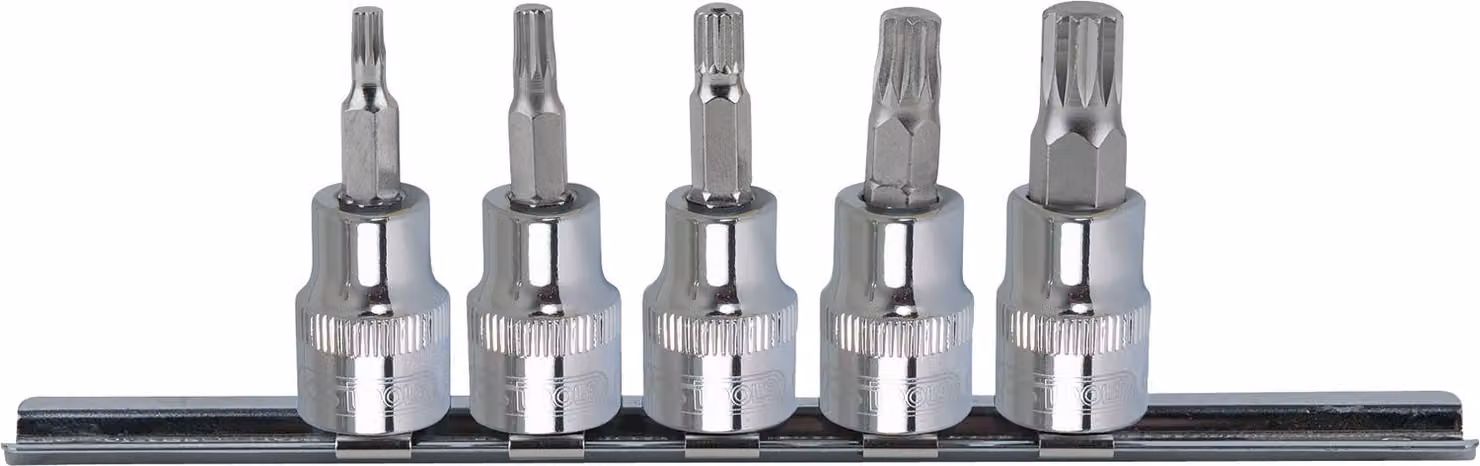 KS TOOLS Set di bussole 3/8" CHROMEplus XZN 5 pz. M4-M10 - 918.3773