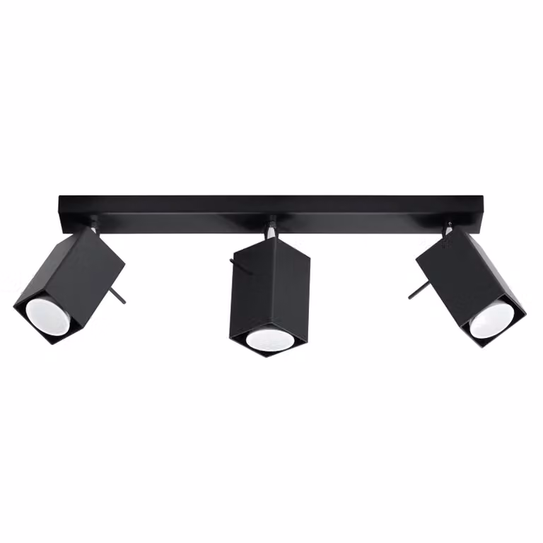Lampada da soffitto MERIDA 3 nero 3xGU10 10W acciaio 16x6x45cm Sollux Lighting