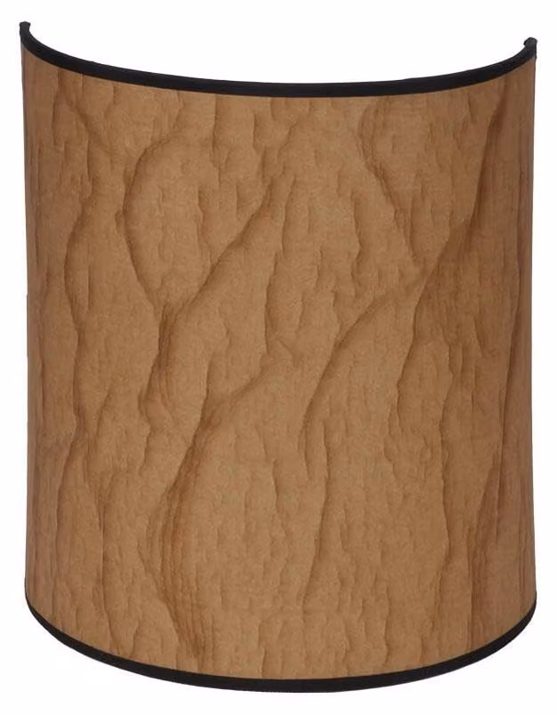 Lampada da parete, dimensioni 30x25x13 cm, metallo/tessuto, finitura pergamenata/nera, da interno