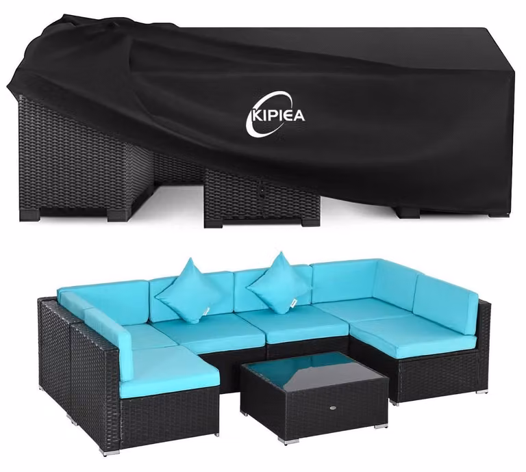 Copertura impermeabile per mobili da giardino, resistente alle intemperie, in tessuto Oxford 420D, dimensioni 216 x 216 x 71 cm