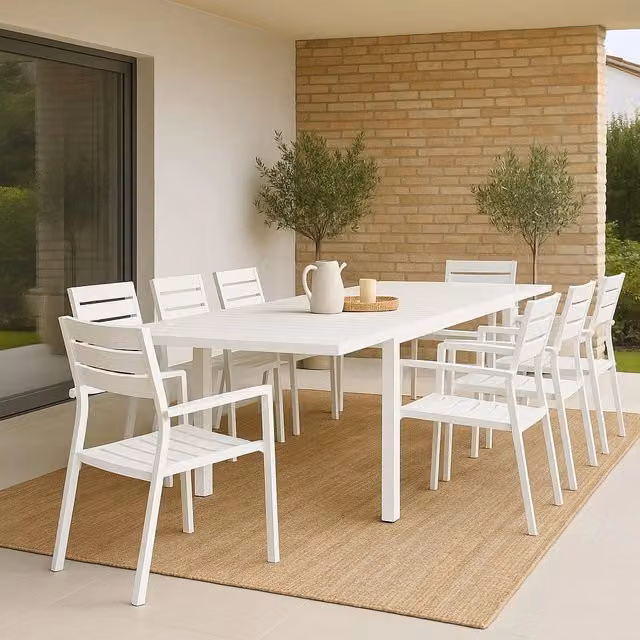 TAVOLO 135-270X90XH75CM BIANCO