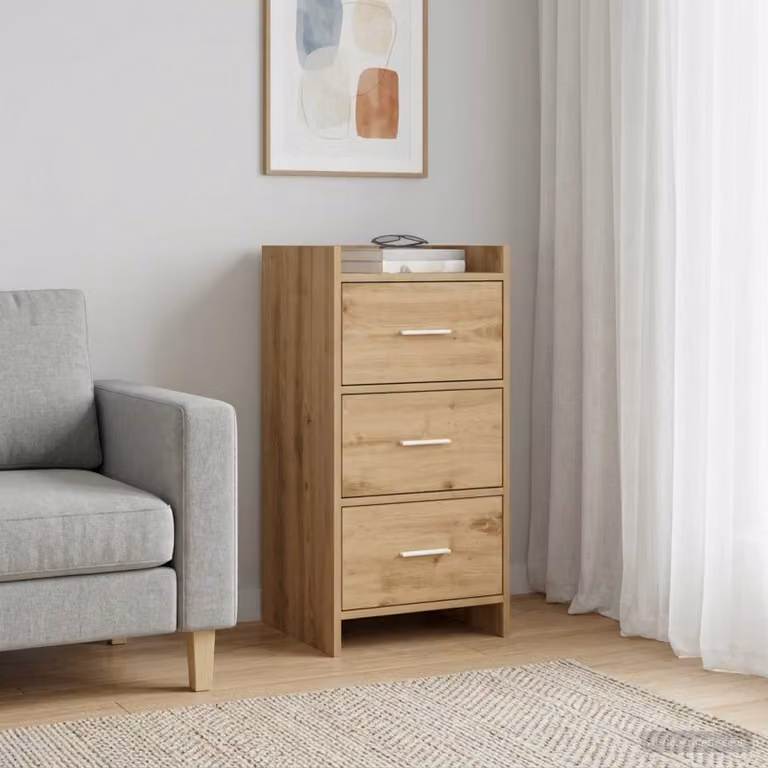 Credenza moderna vidaXL in legno e metallo marrone L/P/H: 40 x 36 x 80 cm