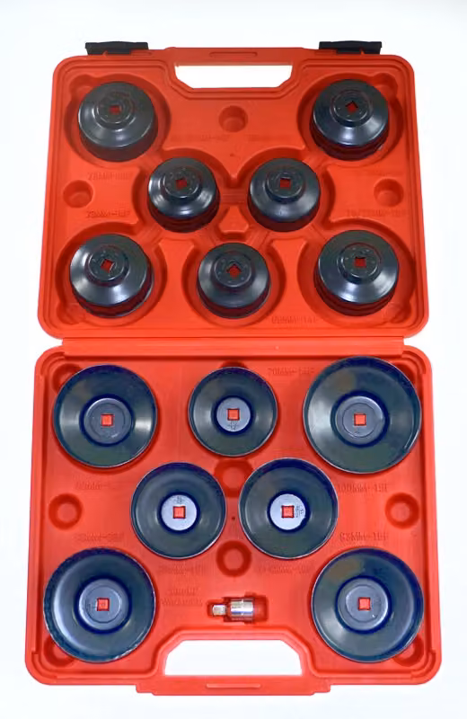 Prese per filtro olio in argento 15pz.