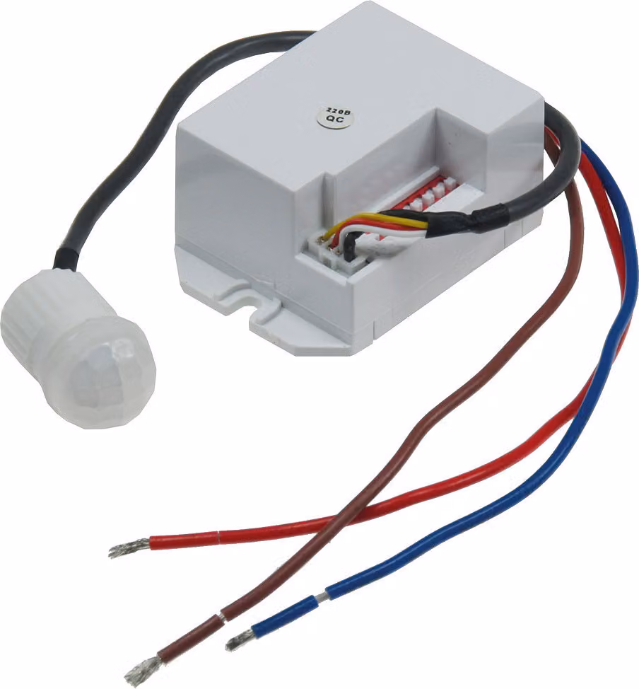 ChiliTec rilevatore di movimento da incasso CT-PIR Mini 230V, 800W, Ø 15mm, adatto a LED, bianco
