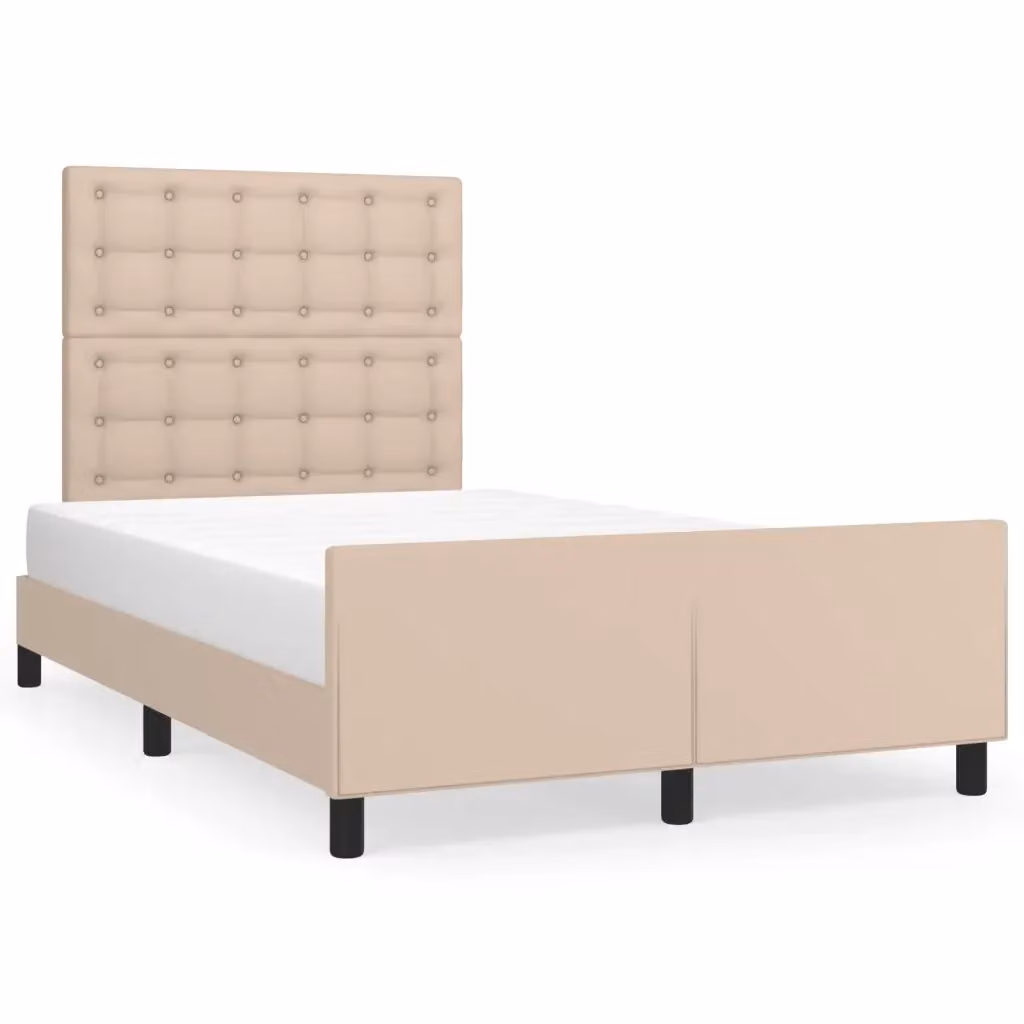 Giroletto vidaXL in similpelle beige senza materasso L/P/H: 120 x 193 x 128 cm – 2