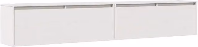 Set di 2 pensili da cucina DESIGN IN in legno massello di pino bianchi L: 100 cm, P: 30 cm, H: 35 cm