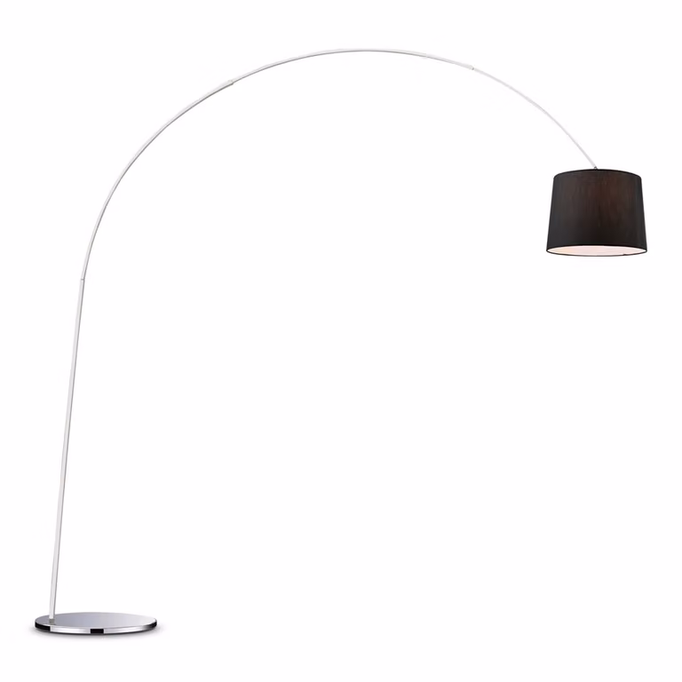 Lampada da terra in metallo a 1 lampadina DORSALE nera