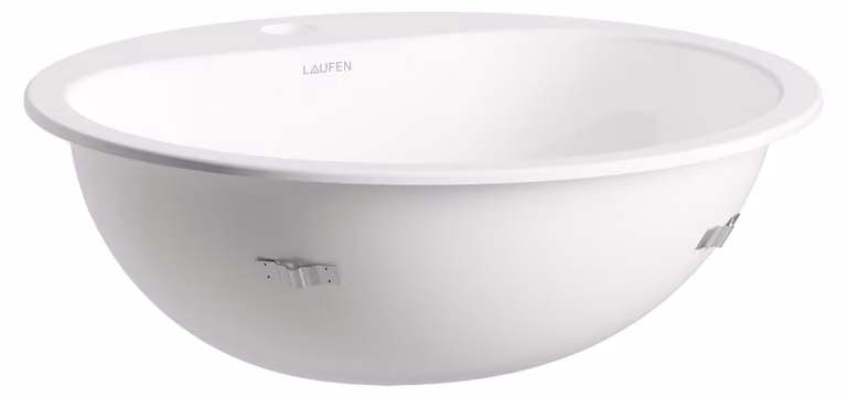 LAUFEN CLASSICS Lavabo à encastrer par le haut, rond, 1 trou pour robinet, sans trop-plein, 475x475x186mm, blanc brillant, H517CL60001111, H517CL60001111