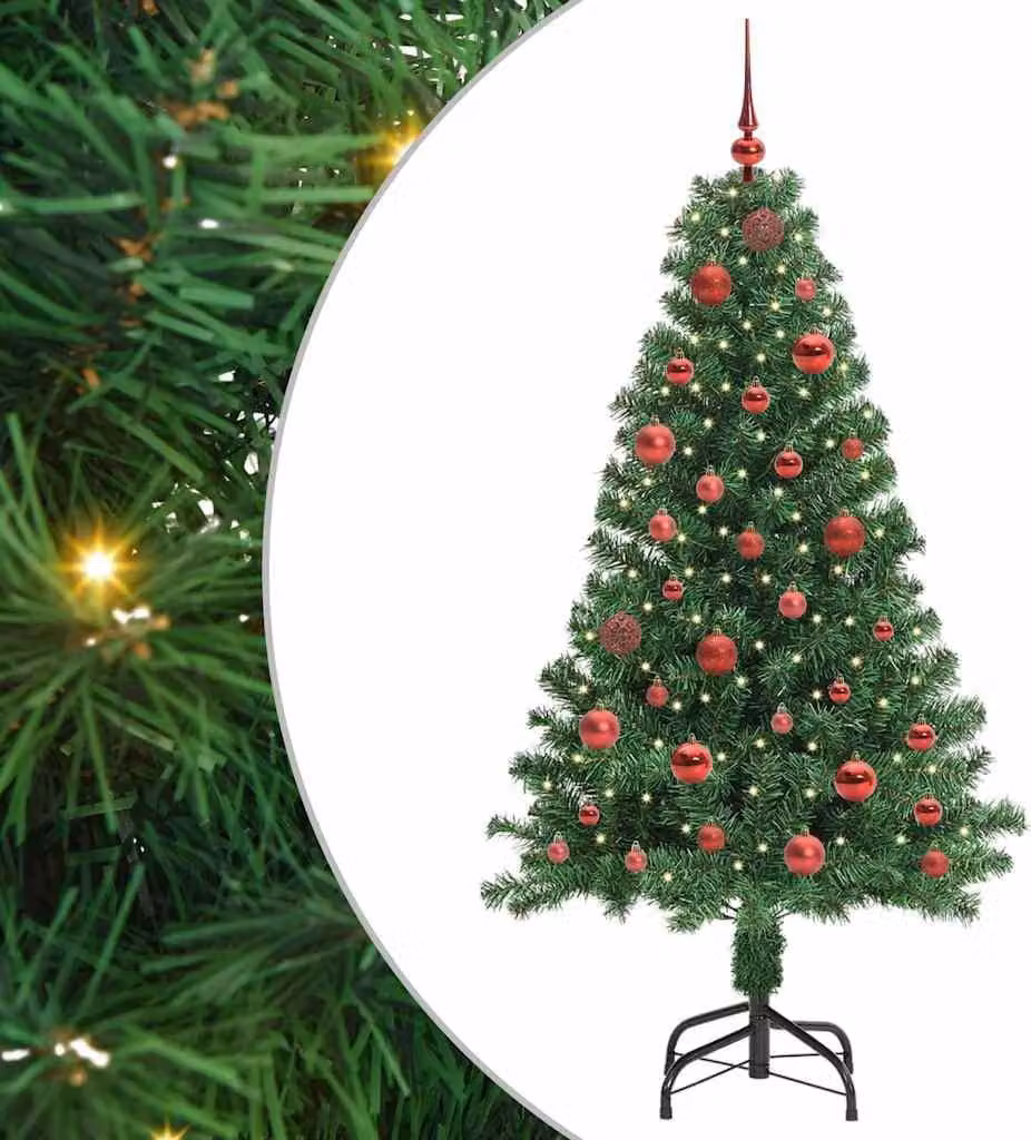 Albero di Natale artificiale con 150 LED Verde 150 cm