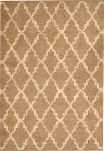 Tappeto in iuta intrecciata BELIANI con motivo geometrico beige stile boho per soggiorno o camera da letto L: 230 cm, P: 160 cm