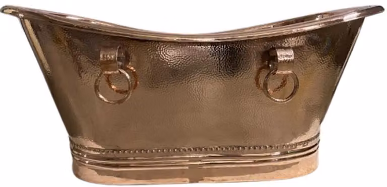 Casa Padrino Luxury Art Nouveau Copper Bathtub 170 x 72 x H. 72 cm - Freestanding Retro Bathtub - Rustic Copper Bathroom Furniture