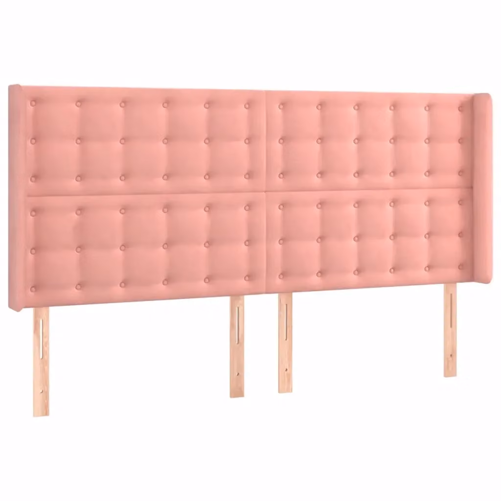 Testiera con Orecchie Design Mania in Velluto Rosa L: 163 cm, P: 16 cm, H: 118/128 cm – 2