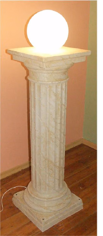 Design Säulenlampe Leuchten Leuchte Lampenschirm Dekolampe Säule Lampe 6854