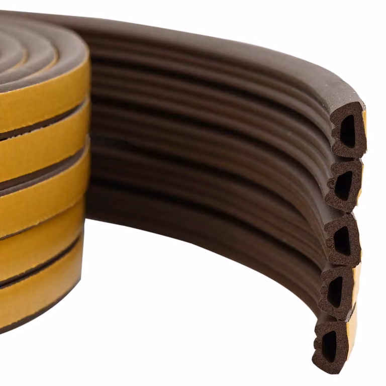 vidaXL Nastro adesivo per finestre in schiuma EPDM marrone, L/P: 10 x 6 mm, Lunghezza: 12 m