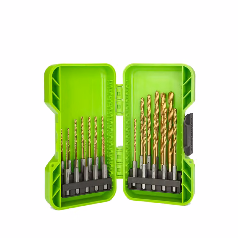 Greenworks Set punte da trapano 22 pz. - Rivestite in titanio