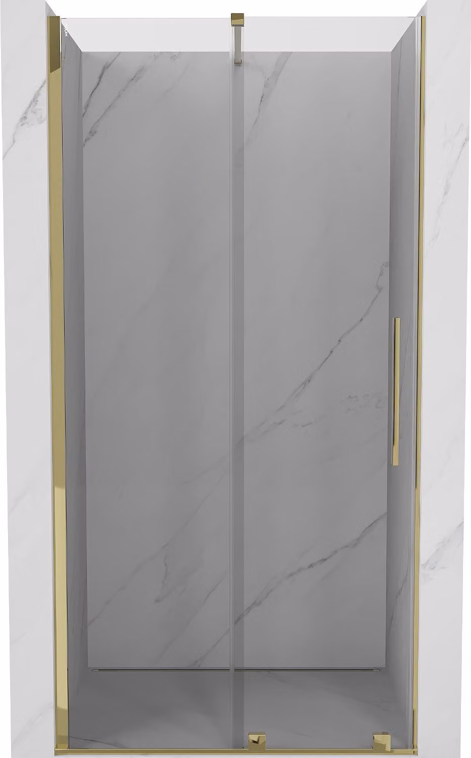 Mexen Velar porte doccia scorrevoli 120 cm, trasparente, oro - 871-120-000-01-50