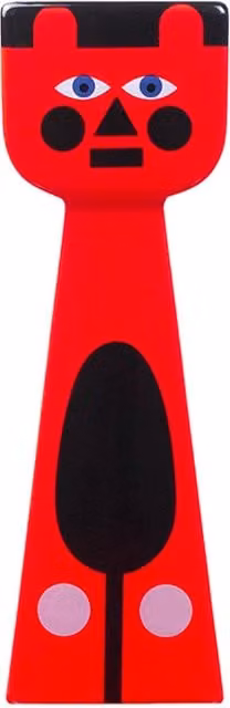 Portacandela da tavolo Qeeboo Ondo rosso design astratto per candele lunghe