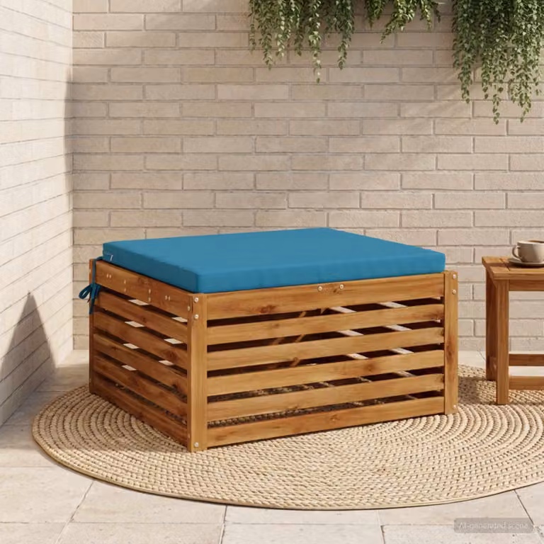 Cuscino per sedia vidaXL SOEST in poliestere con rivestimento rimovibile e resistente ai raggi UV, azzurro