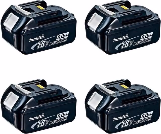 Confezione da 4 batterie Makita BL1850 18V 5,0 Ah colore nero