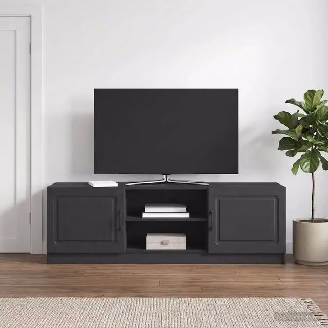 Mobile TV Nero 150 x 31 x 47 cm Legno ingegnerizzato