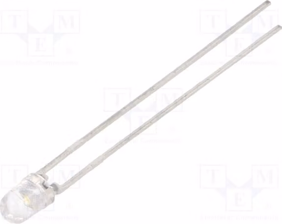 2 LED, 1150÷5500 mcd, 50°, 3 mm, bianco freddo, LTW-42NDT5, diodi LED a montaggio traversa, 3 mm