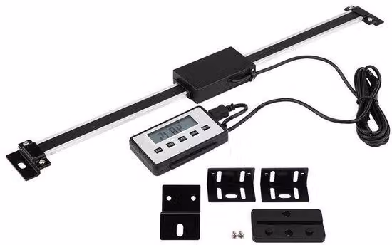 Scala di misurazione lineare digitale, campo di misura 0-300 mm, alta precisione, velocità 3 m/s, sistema anti-interferenze, display LCD, set di utensili per macchine per la lavorazione del legno e fresatrici.