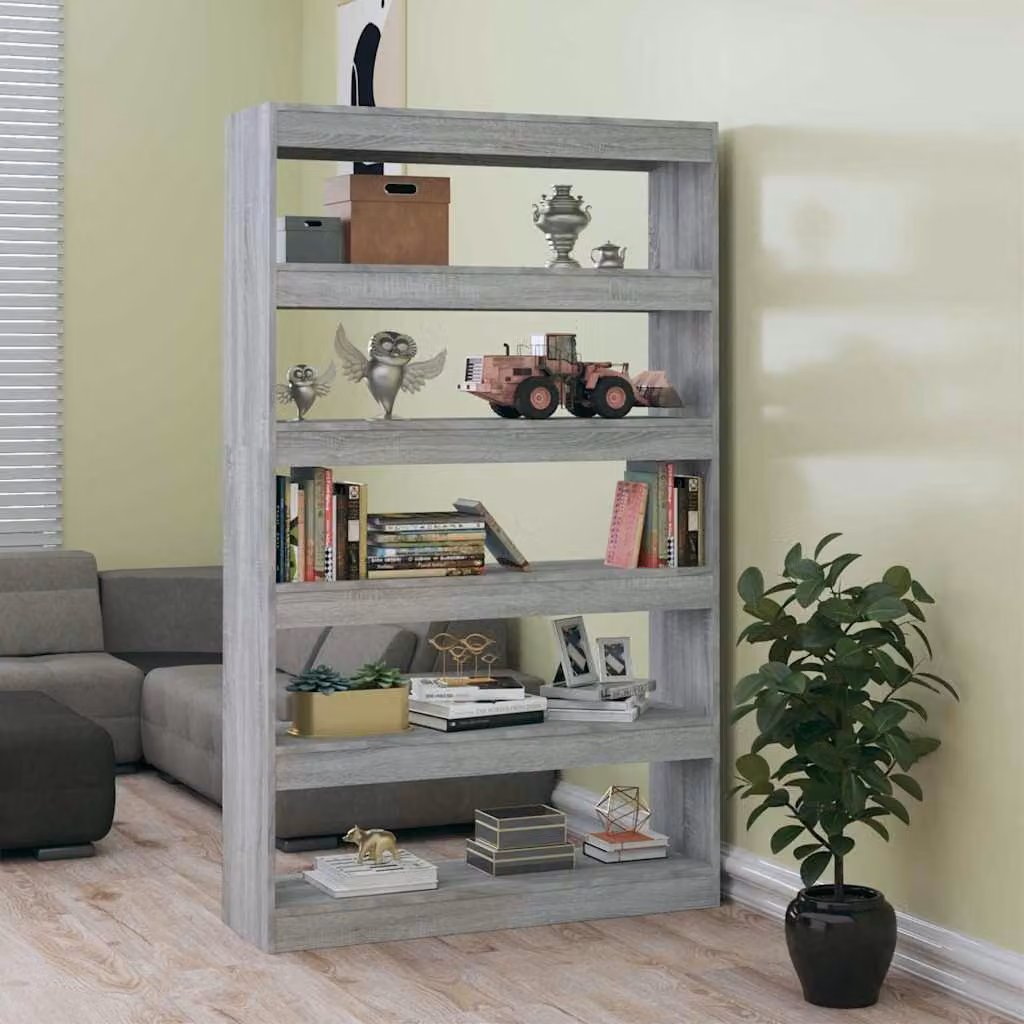 Libreria/Divisorio vidaXL Grigio Sonoma L: 100 cm, P: 30 cm, H: 166 cm