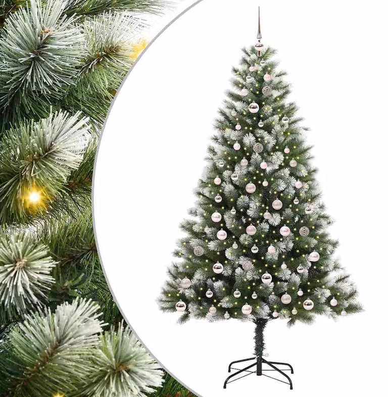 Albero di Natale artificiale girevole con neve soffice