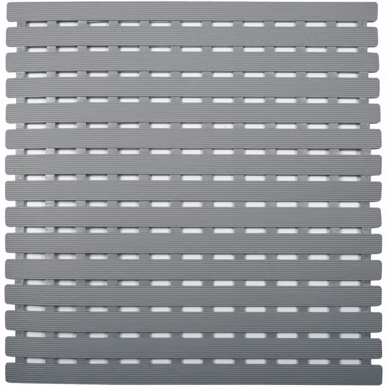 Tappeto da bagno antiscivolo rotondo Vestiamo Casa, Grigio, L/P: 54 x 54 cm