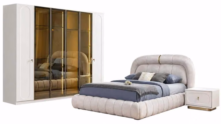 Mobili letto + comodini; mobili armadio completo di design