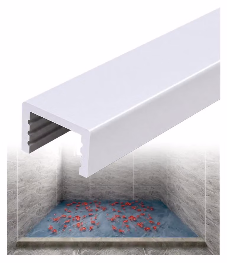 Barriera impermeabile in PVC per doccia e bagno - Colore avorio