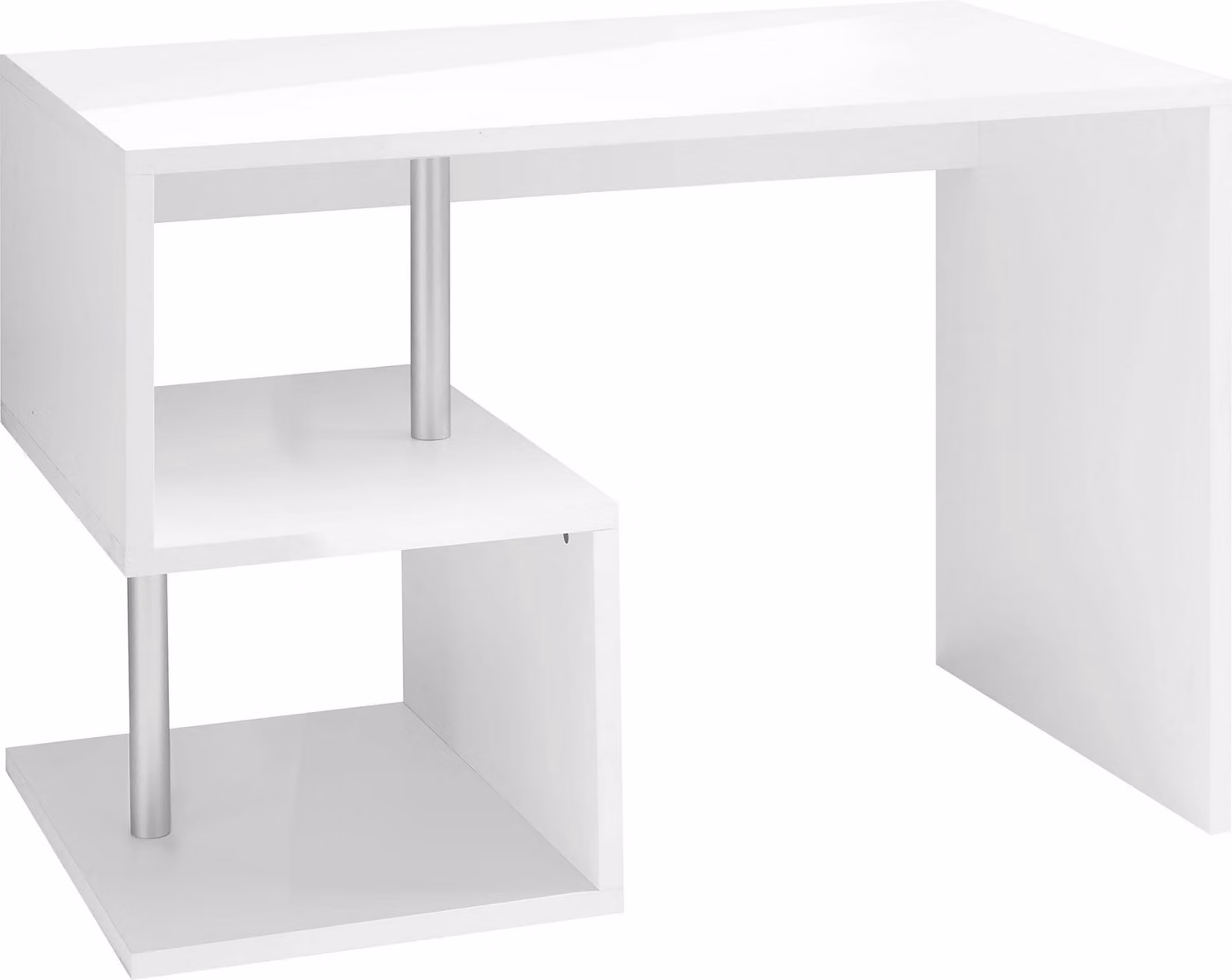 Scrivania >Esse Angolo< (LxAxP: 100x77,5x50 cm) in bianco - 100x77,5x50 (LxAxP)