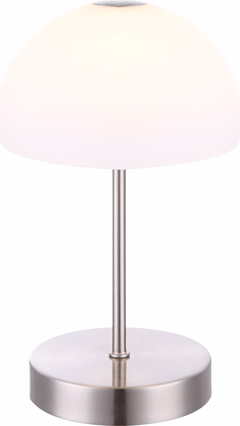 Globo Lighting lampada da tavolo in metallo nichel opaco, LED