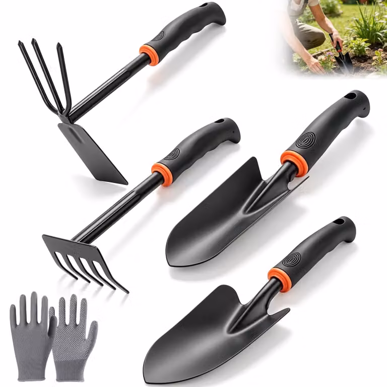 Set di 3 utensili da giardino con manici antiscivolo