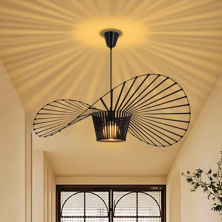 Lampada a sospensione ZMH per tavolo da pranzo, 60 cm, nera, per soggiorno, attacco E27, lampada da tavolo regolabile in altezza, lampada a sospensione per sala da pranzo, senza lampadina