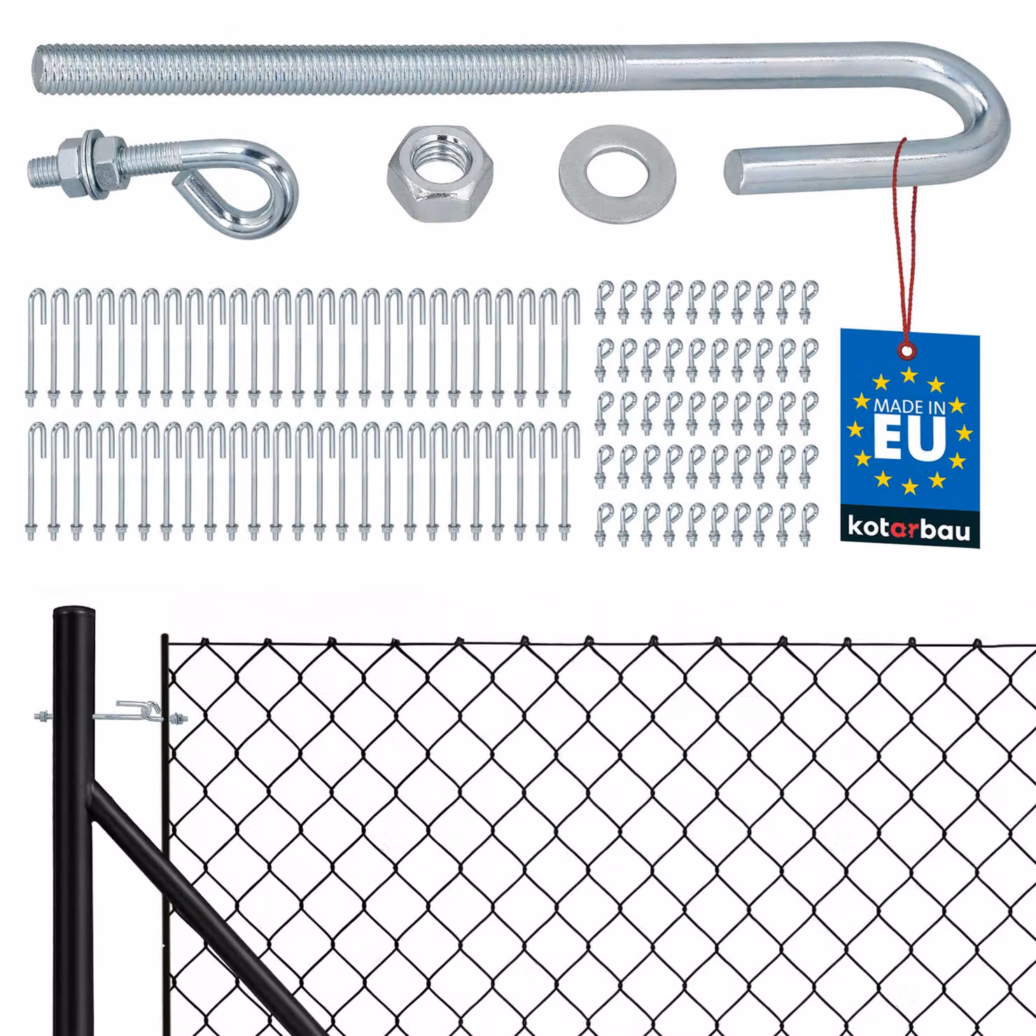 KOTARBAU® 50 PezziTiranti per Filo Acciaio M8 Tenditore Filo Tendicavo per Filo Acciaio Tendifilo Aperto con Vite di Fissaggio Chiusa