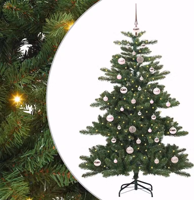 Albero di Natale Artificiale con Rami Pieghevoli Verde 150 cm
