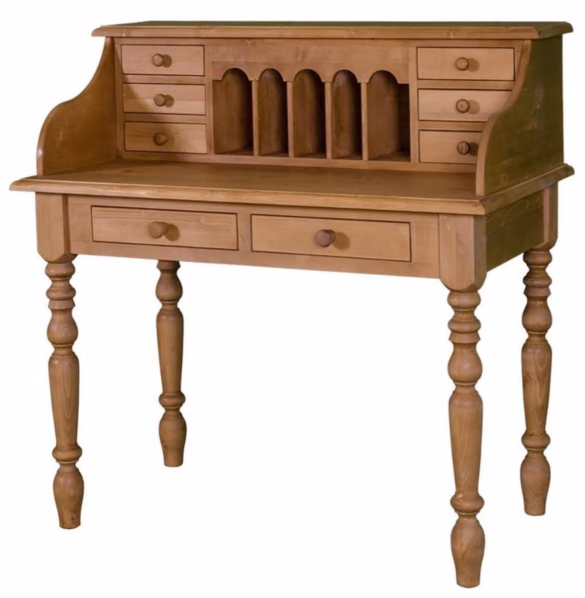 Scrivania Casa Padrino in stile country in marrone 109 x 60 x H. 110 cm - Collezione stile country