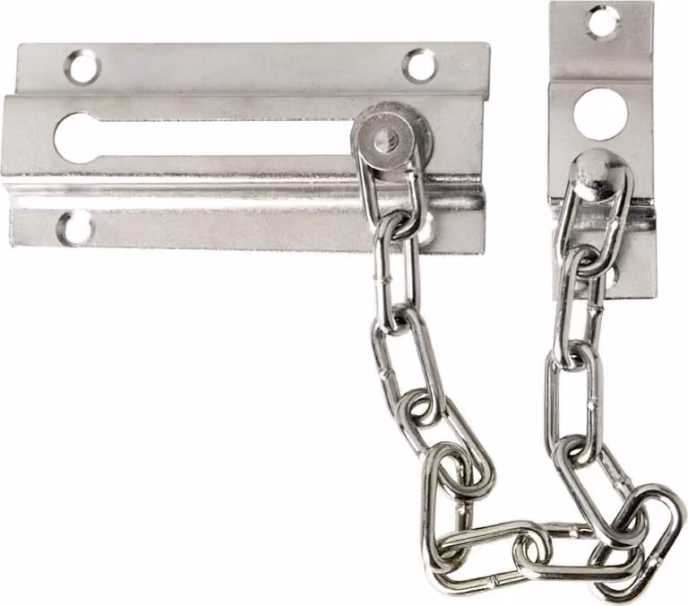 Catena di sicurezza per porte in argento (confezione blister da 1 pezzo)