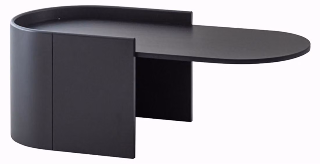Tavolino moderno nero, elegante, tavolino da caffè, tavolino laterale per il soggiorno