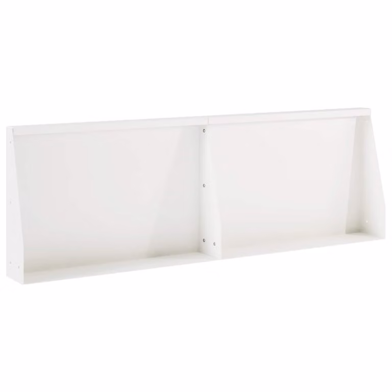 Set di 2 pezzi di aiuole rialzate vidaXL in acciaio bianco, L 60 cm x P 12 cm x H 40 cm