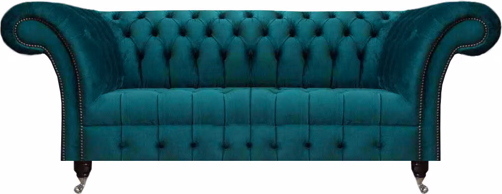 Design Möbel Grün Sofa Couch Dreisitze Einrichtung Chesterfield Polstersofa