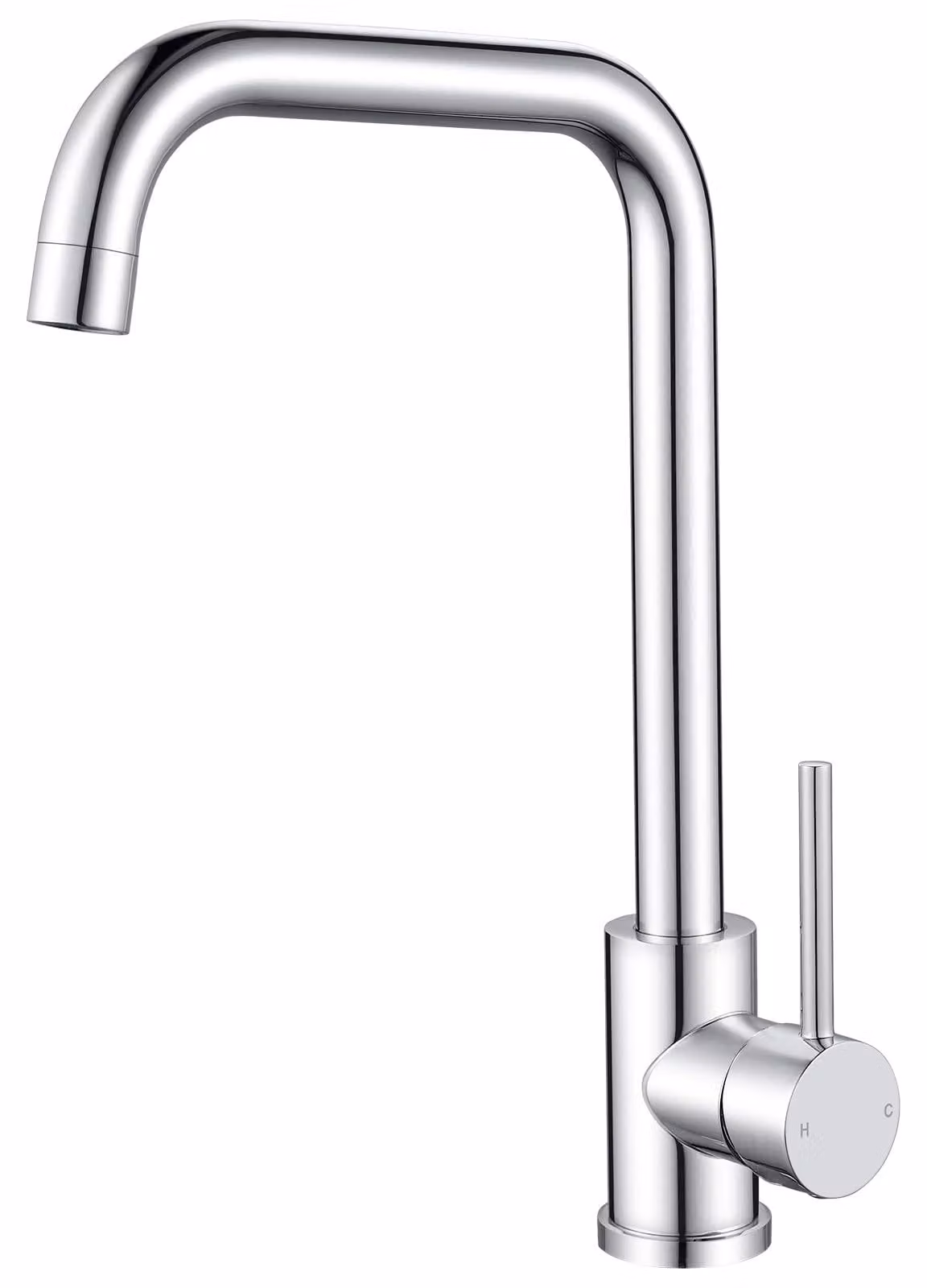 Miscelatore da cucina in acciaio inossidabile, con finitura cromata, dal design moderno, ideale per la cucina